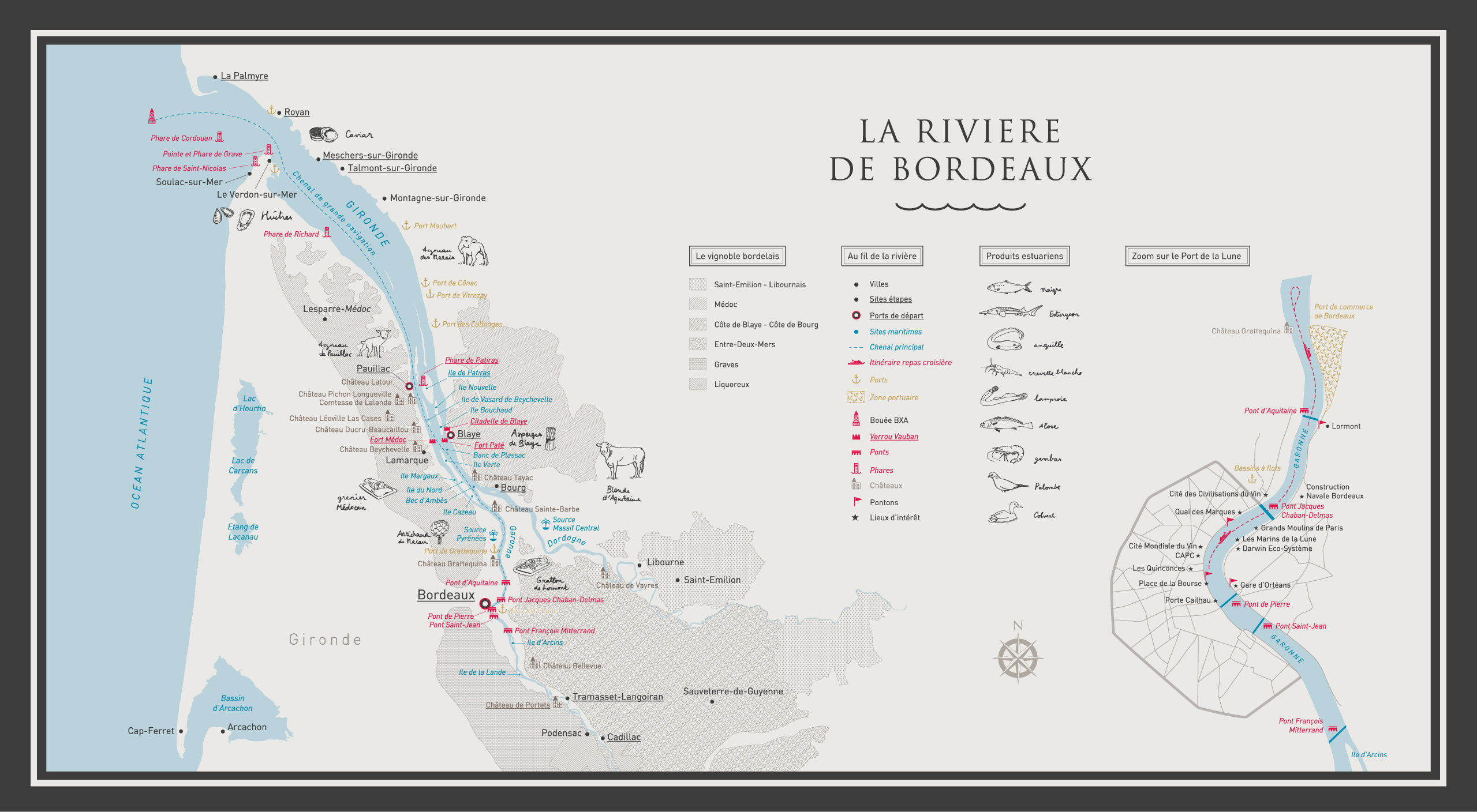 map bordeaux estuaire
